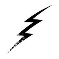 Bold hand drawn thunder symbol representing a powerful storm vector
