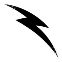 Hand drawn thunder bolt illustration with dynamic style vector