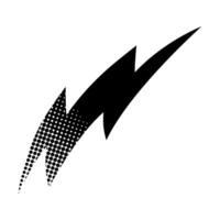 Hand drawn thunderbolt showcasing dynamic weather patterns vector