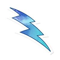 Hand drawn representation of thunder reflecting stormy weather vector