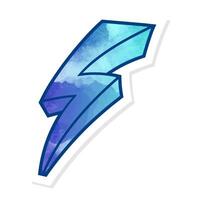 Creative hand drawn thunder symbol with vibrant colors vector