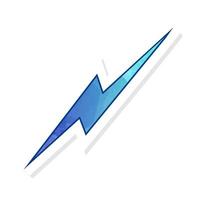 Creative hand drawn thunder illustration on a light background vector