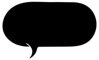 horizontal black chat bubble vector