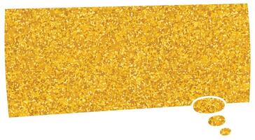Bright gold texture with sparkles on a speech bubble vector