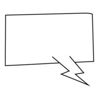 Creative horizontal square speech bubble design for artistic expression vector