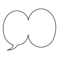 Speech bubble outline for creative design projects vector