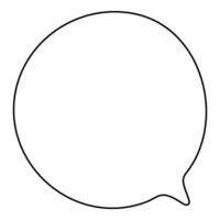 Outline of a round speech bubble on a white background vector