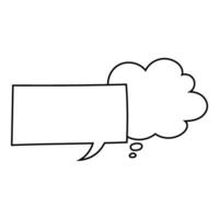 Blank speech and thought bubbles for creative expression vector