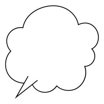 Blank speech bubble for creative expression and design use vector