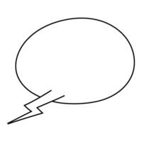 Creative speech bubble design with lightning bolt style vector