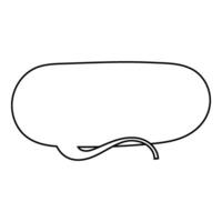 Modern minimalist outline of a speech bubble design vector
