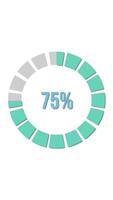 Circular progress bar animation incrementing over 8 seconds with smooth transitions video