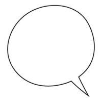 Speech bubble outline suitable for creative projects and designs vector