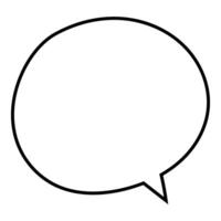 Outline of a round speech bubble for creative designs and illustrations vector