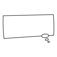 Creative blank speech bubble outline for artistic expression vector
