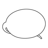 Creative outline of a speech bubble in a minimalist style vector