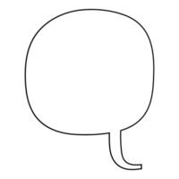 round outline of a speech bubble for creative design projects vector