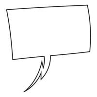 Blank speech bubble template for creative designs and uses vector