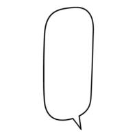 Blank speech bubble outline for creative use in design vector