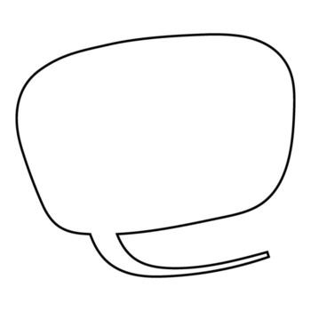 Outline of a speech bubble for creative design project vector