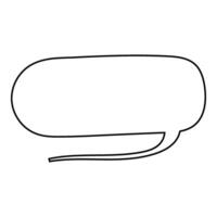 horizontal speech bubble outline for creative design use vector