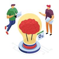 An illustration design of brainstorming vector