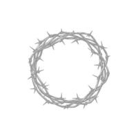 Monochrome Illustration of a Crown of Thorns Symbol of Sacrifice and Faith vector