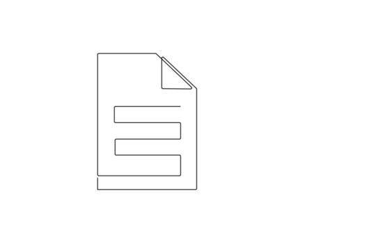 Simple Line Drawing of a Document or Form vector
