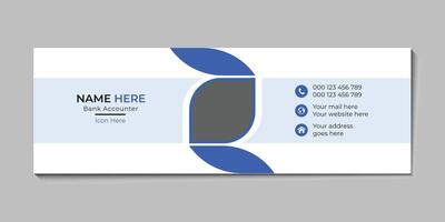 Contemporary Email Signature Template Layout vector
