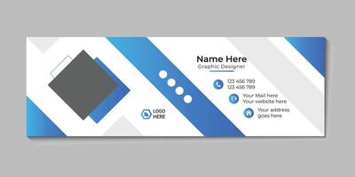 Modern Concept Email Signature Template vector