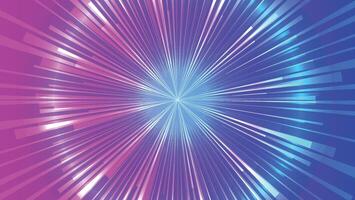abstract futuristic speed lines on pink and blue background vector