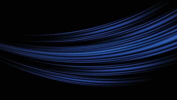 abstract blue speed lines on black background. futuristic flowing laser light vector
