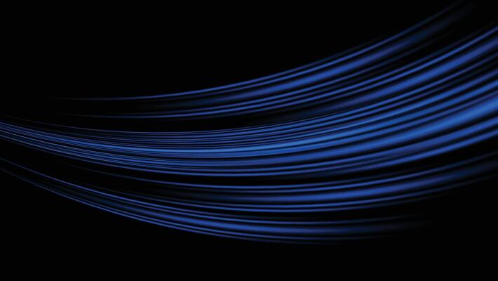 abstract blue speed lines on black background. futuristic flowing laser light