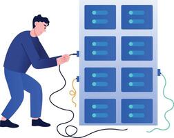 A flat style illustration depicting system breach vector