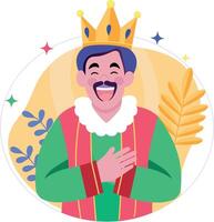 A flat style illustration showing birthday props vector