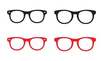 Stylish Glasses in Black and Red vector