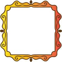 golden Square Frame with Warm Color vector