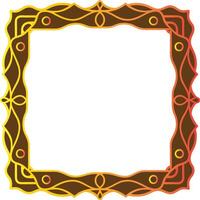 ornate square border frame vector