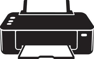 Simplified Printer Silhouette For Office UI Icons vector