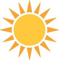 Modern sunny weather icon in flat style vector