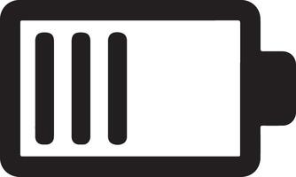 Silhouette Battery Icons On White Background vector