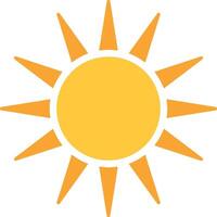 Modern sun symbol icon design on plain background vector