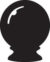 Elegant Crystal Ball Symbol for Mystical Art vector