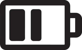 Power Indicator Icon Silhouette Battery Design vector