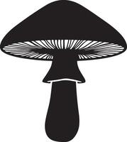 Simple boletus mushroom silhouette graphic with bold shapes vector