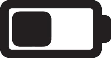 Charging Battery Icon in Silhouette Style Transparent and Minimalist vector