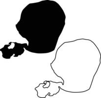 Map of Lake Weir Florida USA Silhouette Flat and Outline Design vector