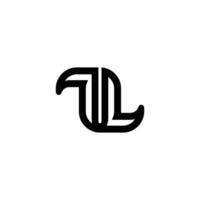 Minimal ZU UZ Typography Logo Designed for Clarity vector