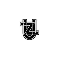 Sophisticated ZU UZ Logo Ideal for High Impact Visual Branding vector