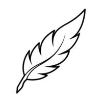 Feather Turning Into Flying Bird Line Art vector